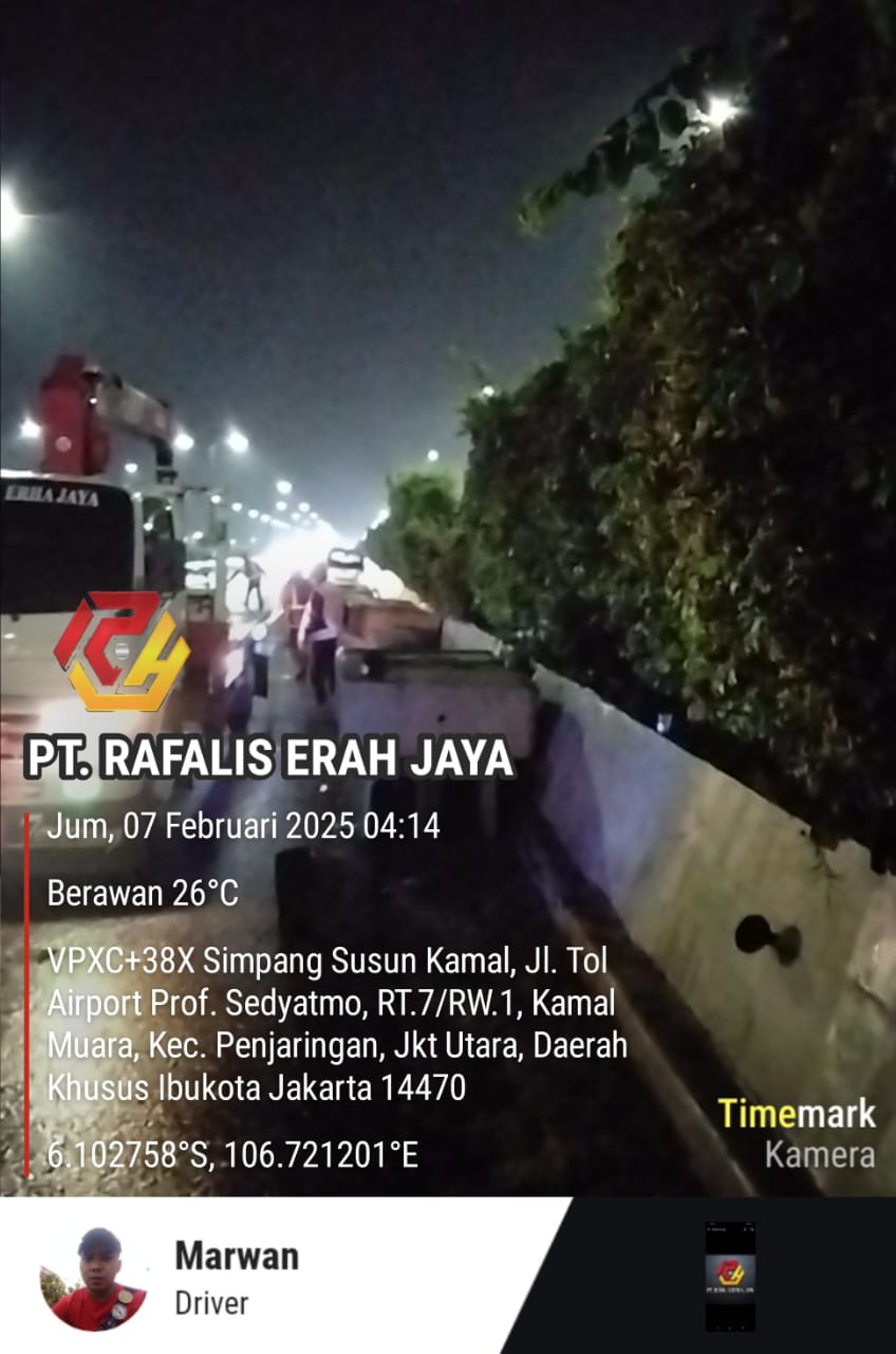 Tampak sistem drainase yang sudah selesai