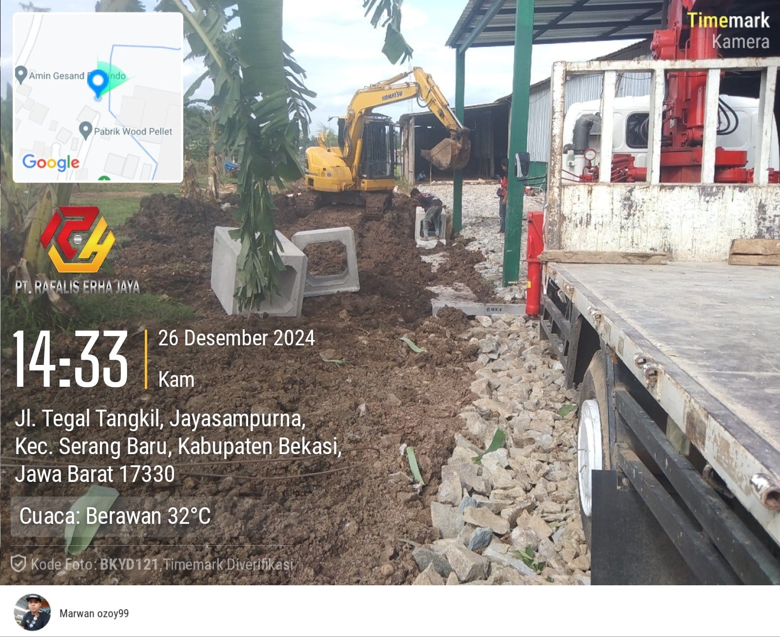 Proses pemasangan Box Culvert