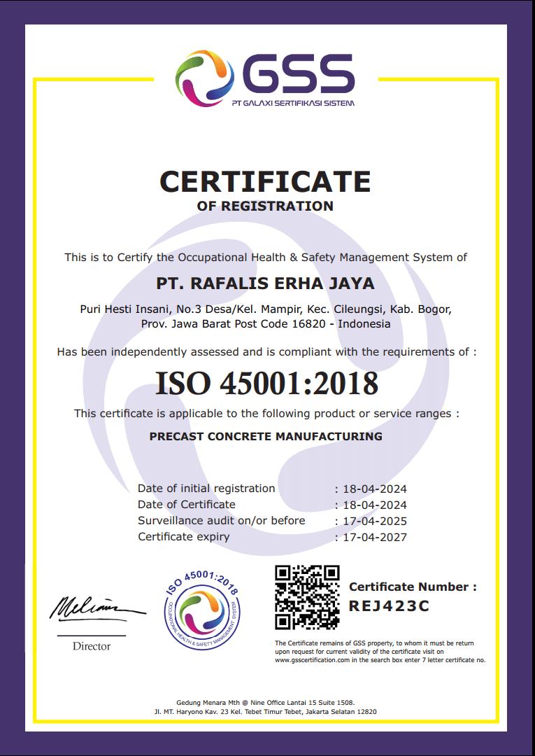 Certificate Occupational Health dan Safety Management System